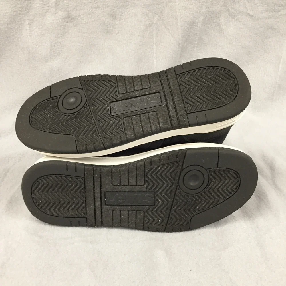 Levis Womens Black Textile High Top Sneakers Size 7‎ 52028401A1
